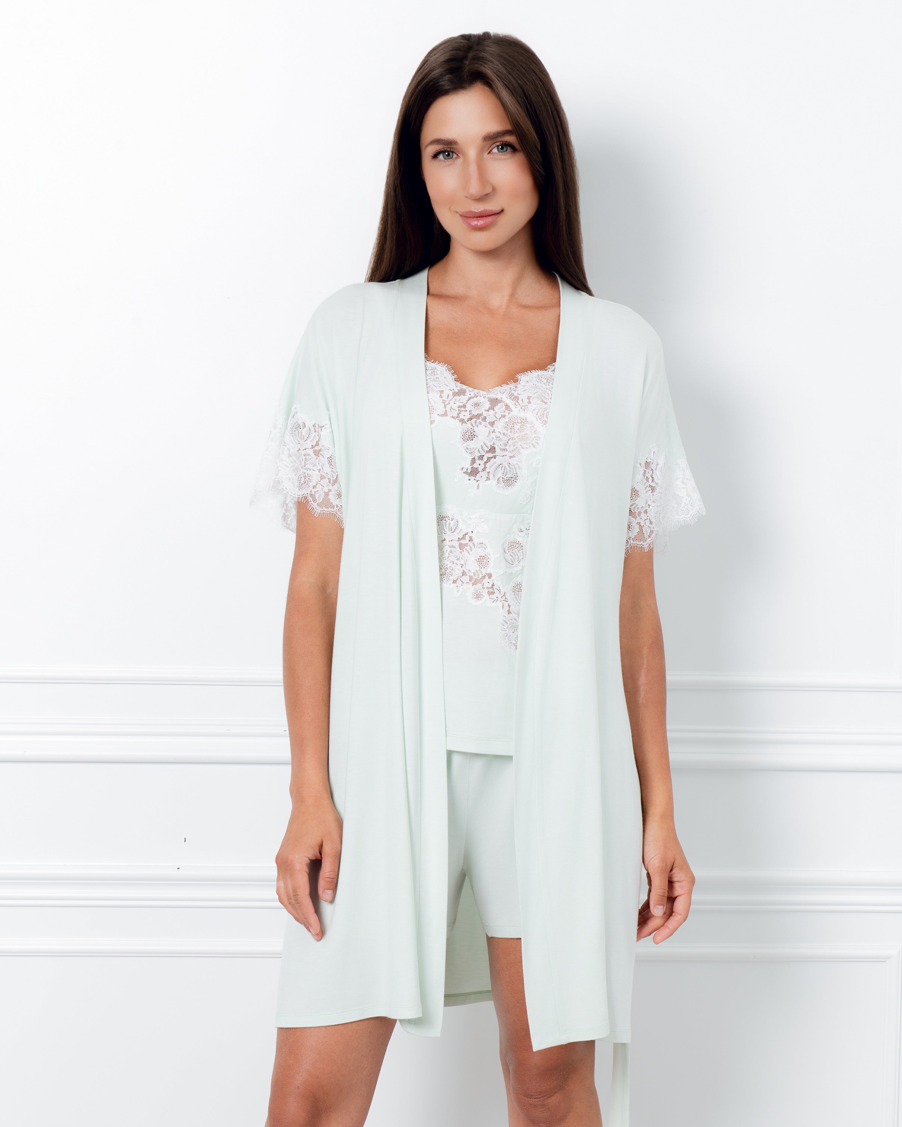 Bamboo Robe 03359 mint cream