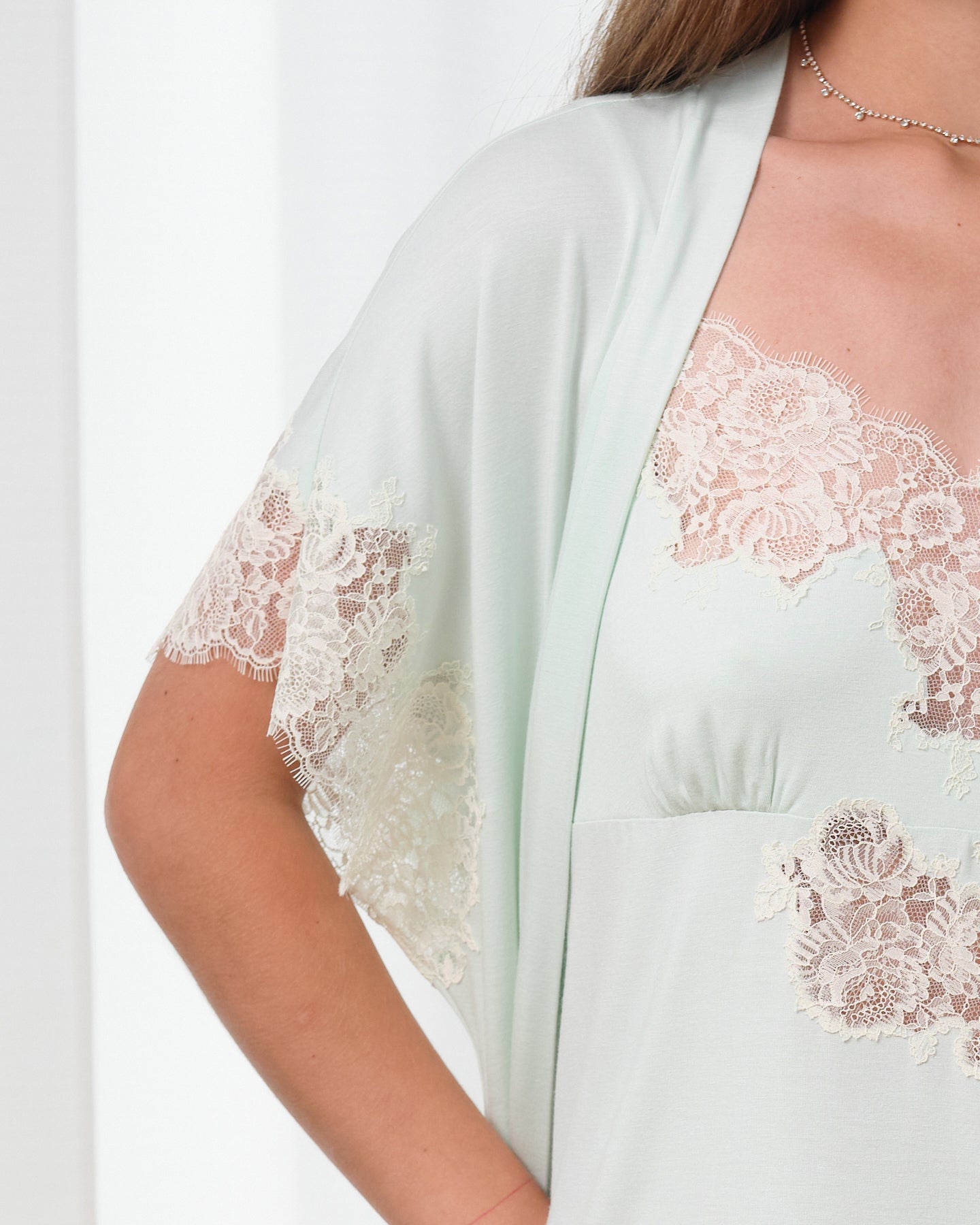 Bamboo Robe 03359 mint cream