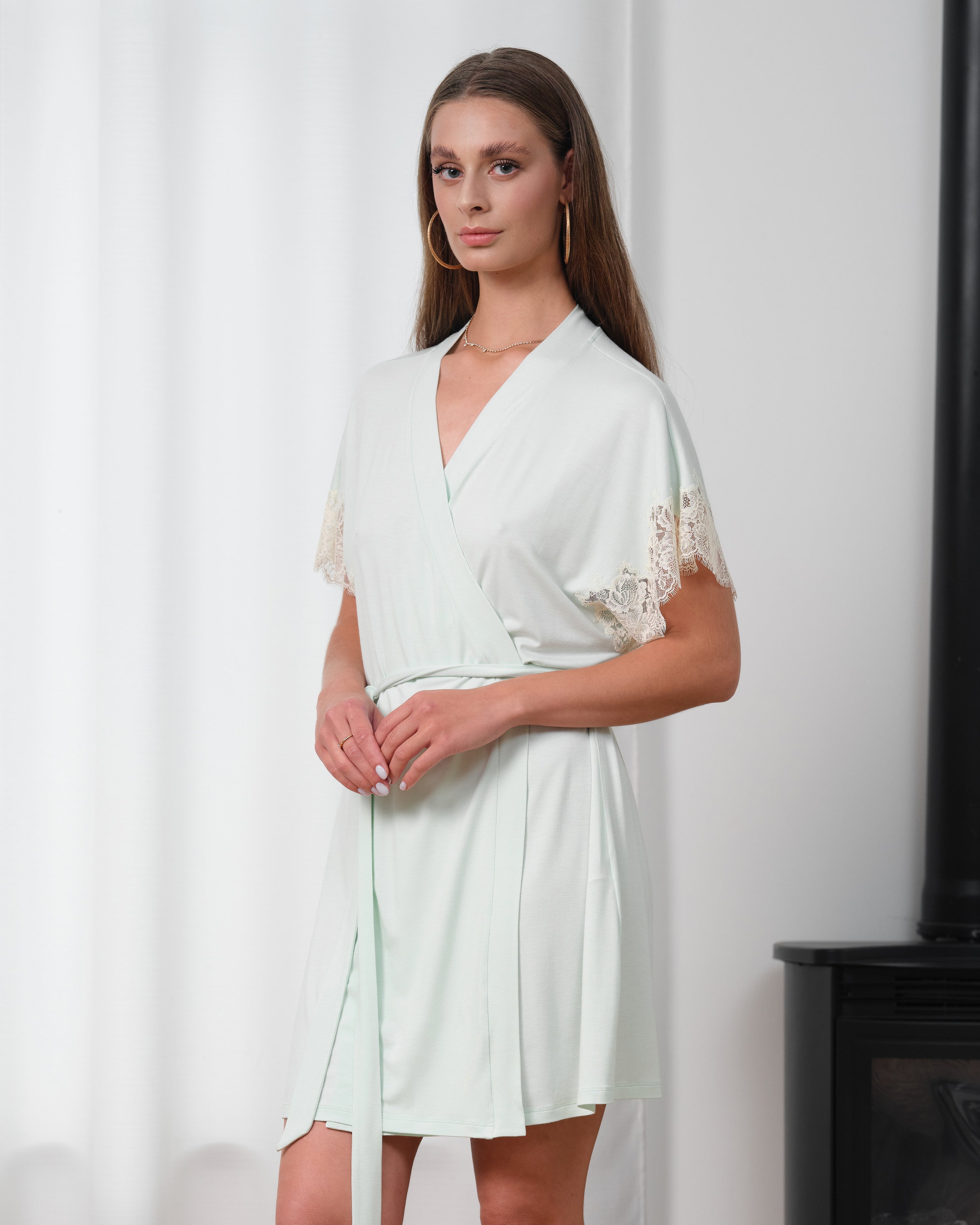 Bamboo Robe 03359 mint cream