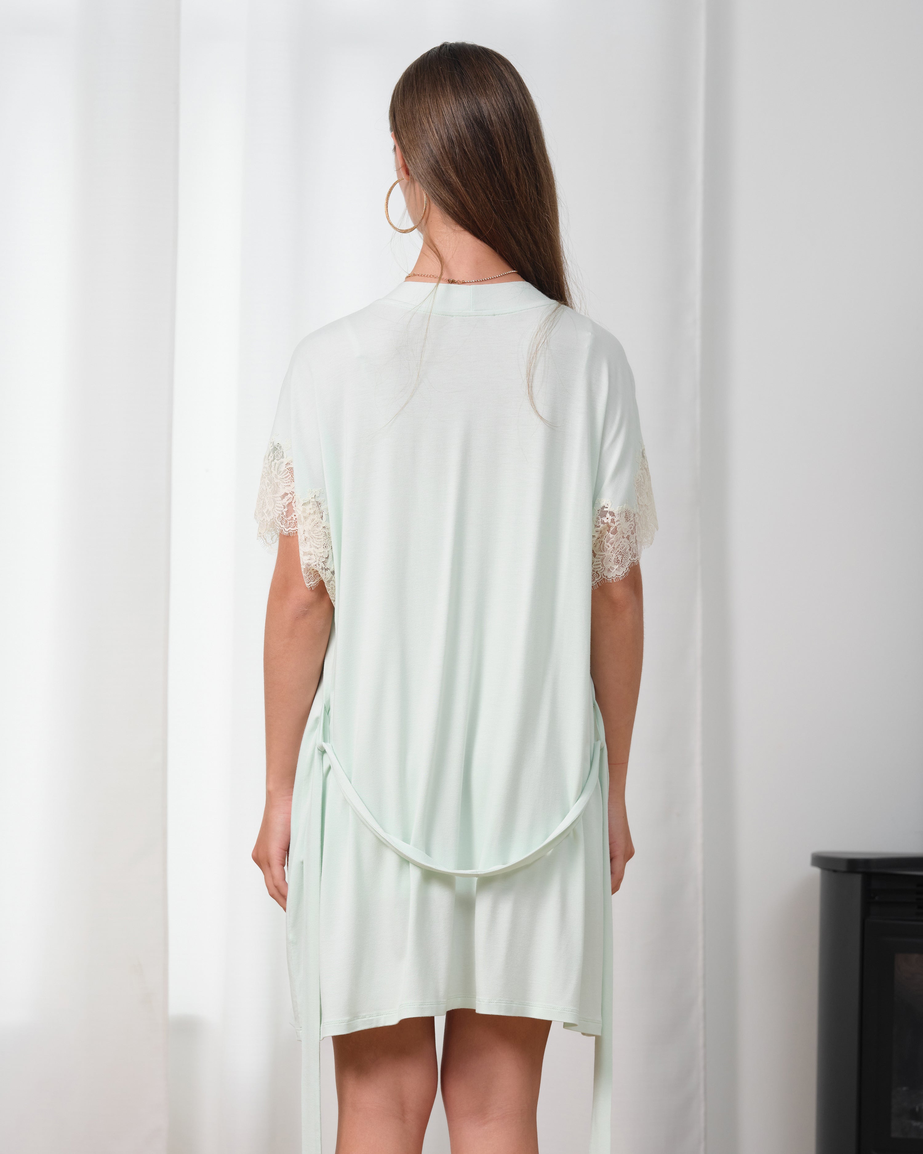 Bamboo Robe 03359 mint cream
