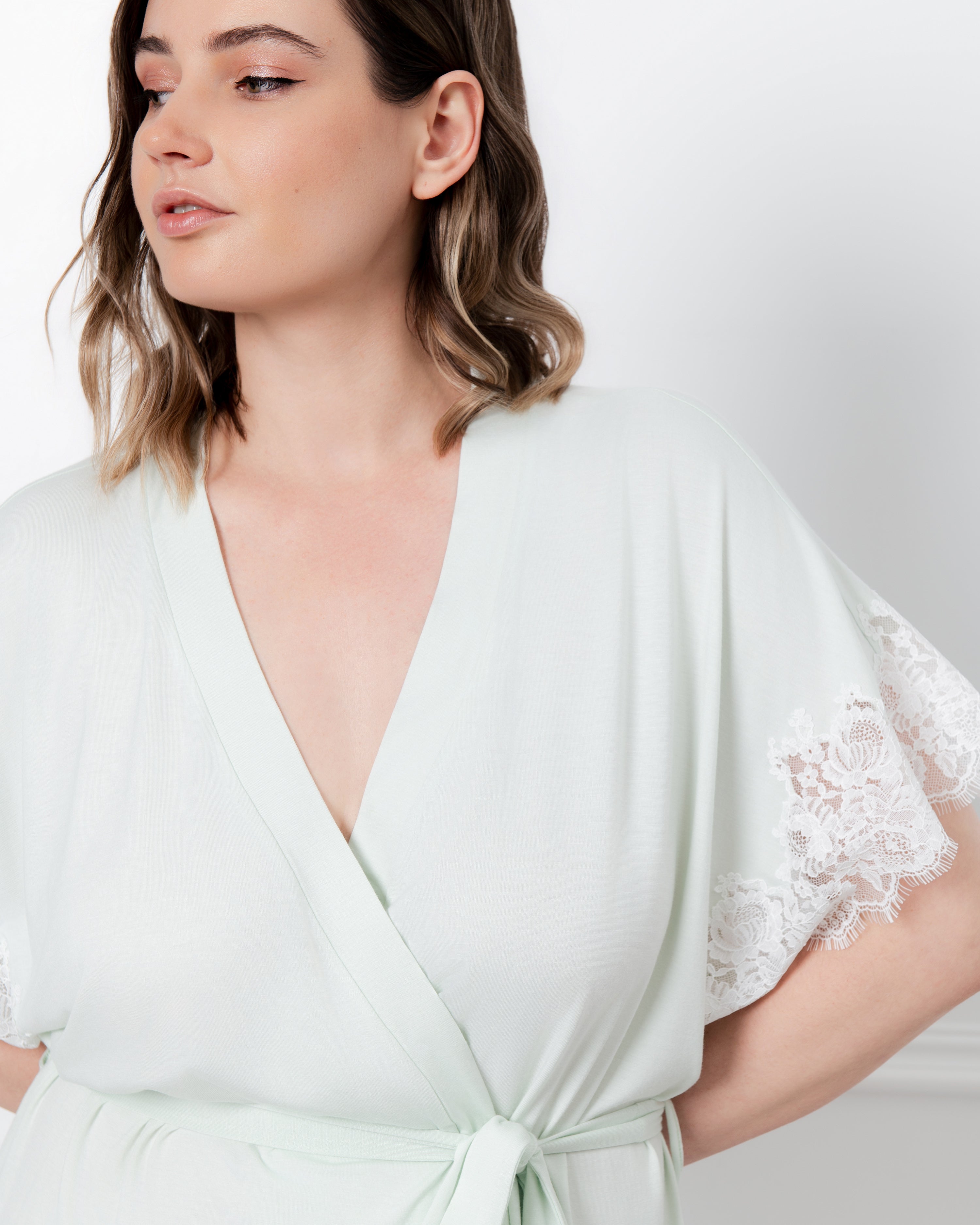 Bamboo Robe 03359 mint cream