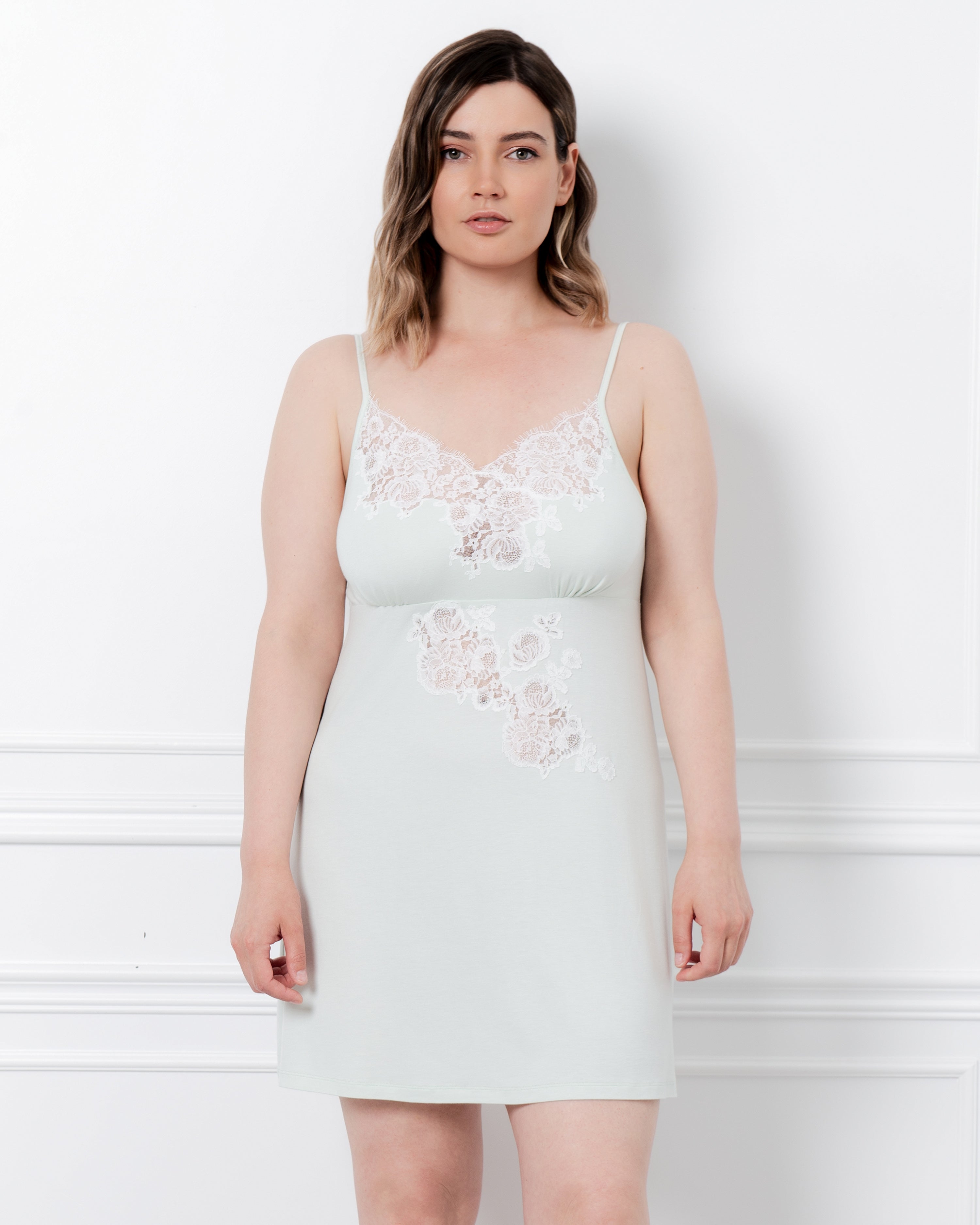 Bamboo Chemise spaghetti strap 03361 mint cream