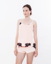 Velour cami shorts Set 0381 peach