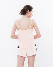 Velour cami shorts Set 0381 peach