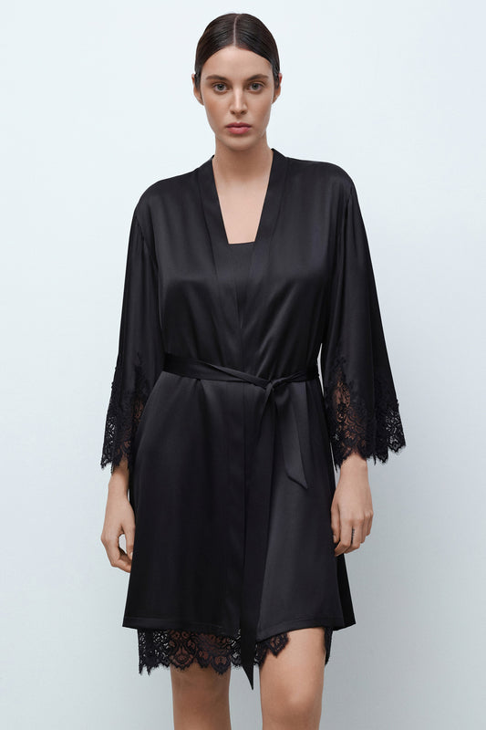 Women's silk robe 04101SL