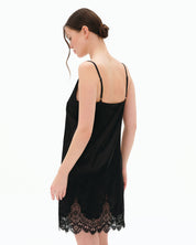 Silk Chemise spaghetti strap 04102SL black