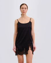Silk Chemise spaghetti strap 04102SL black
