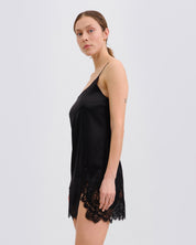 Silk Chemise spaghetti strap 04102SL black