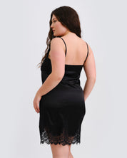 Silk Chemise spaghetti strap 04102SL black