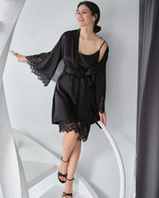 Silk Robe 04101SL black