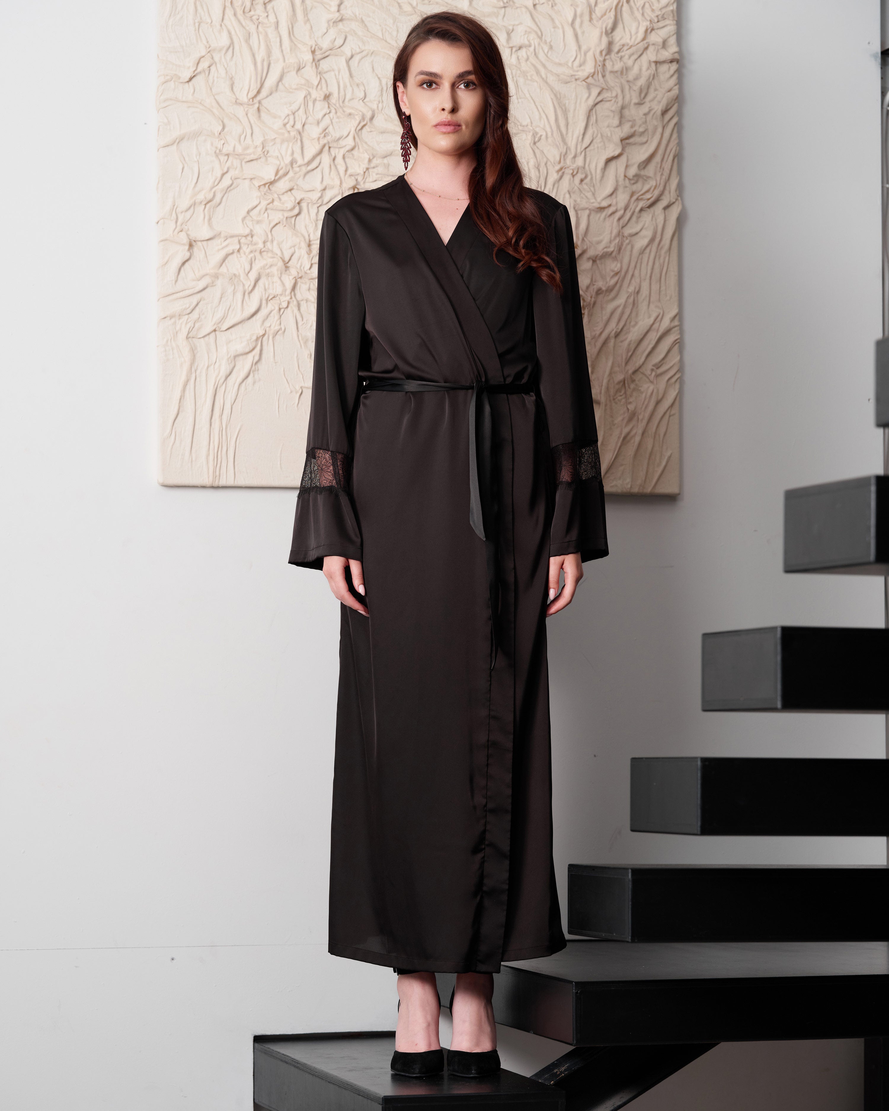 Silk Robe 04107SL black