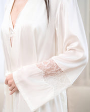 Silk Robe 04107SL ivory