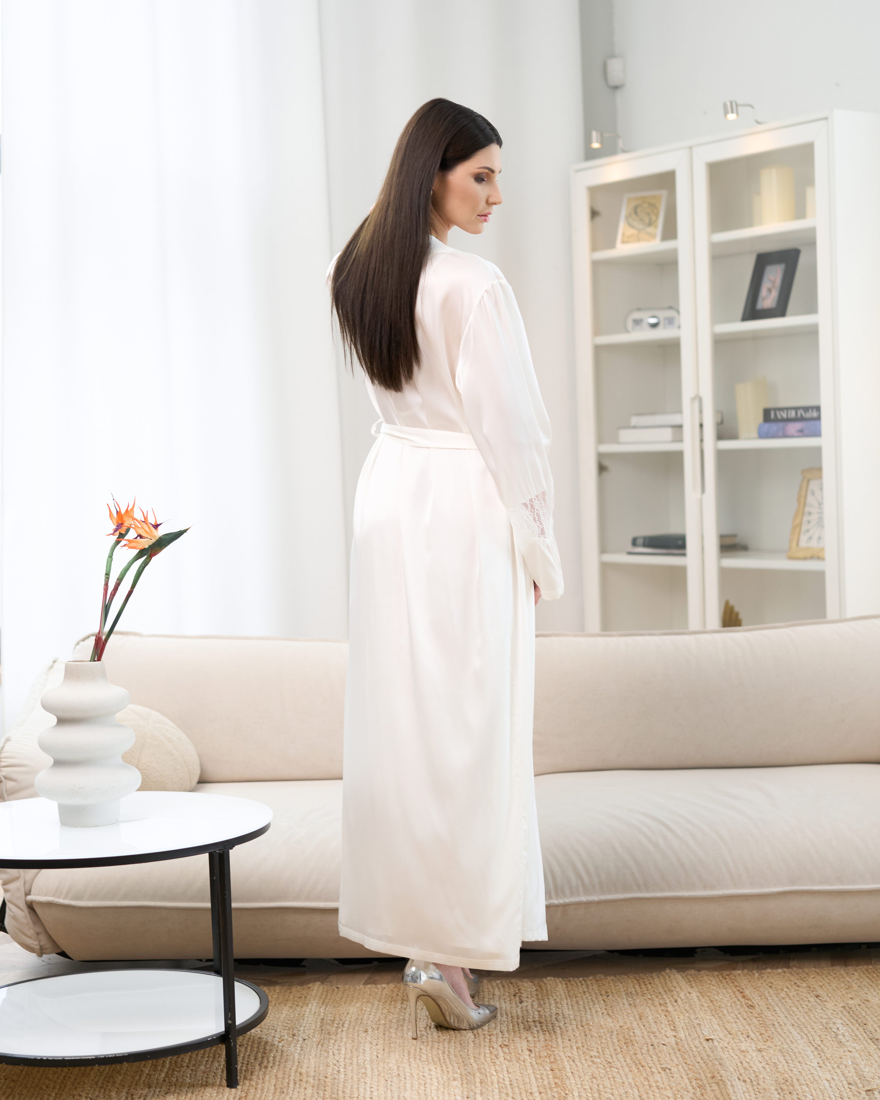 Silk Robe 04107SL ivory