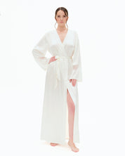Silk Robe 04107SL ivory