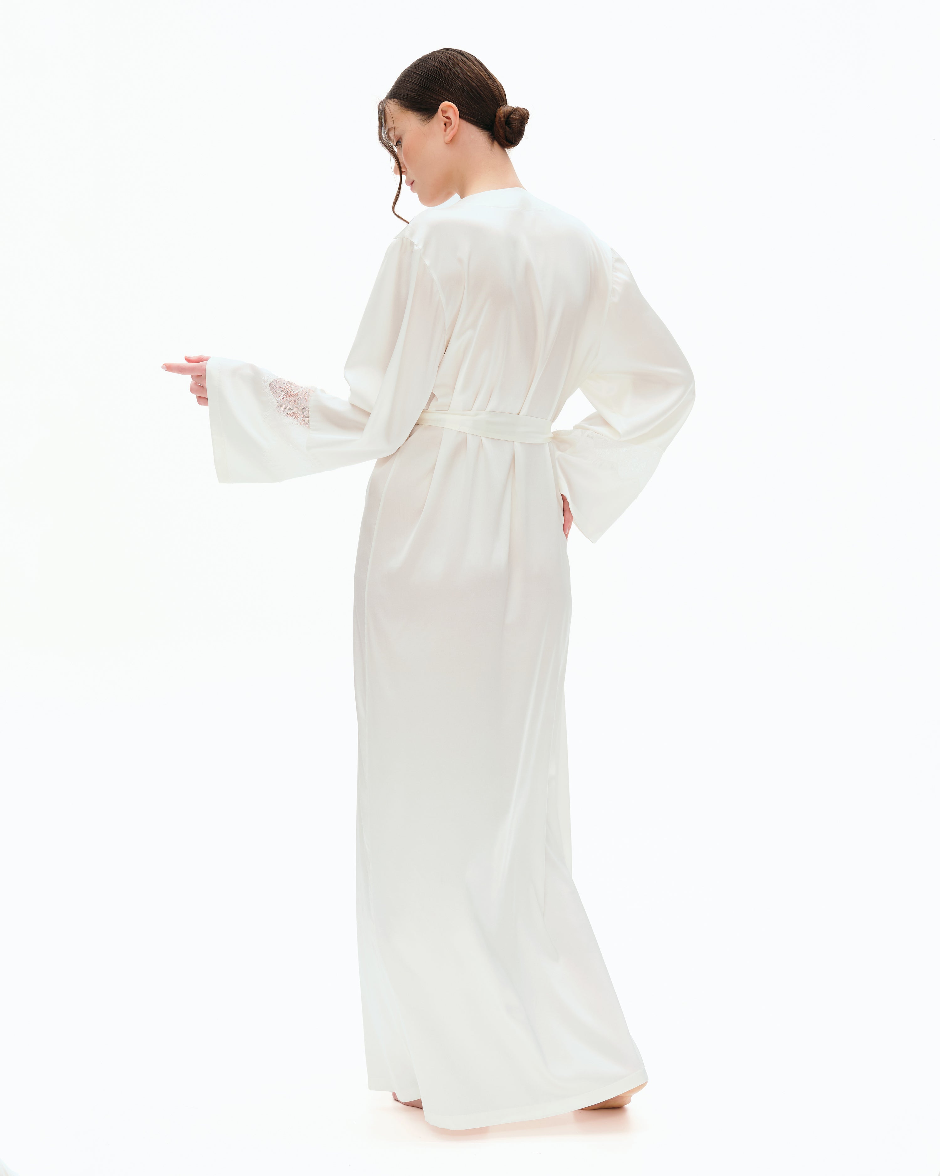 Silk Robe 04107SL ivory