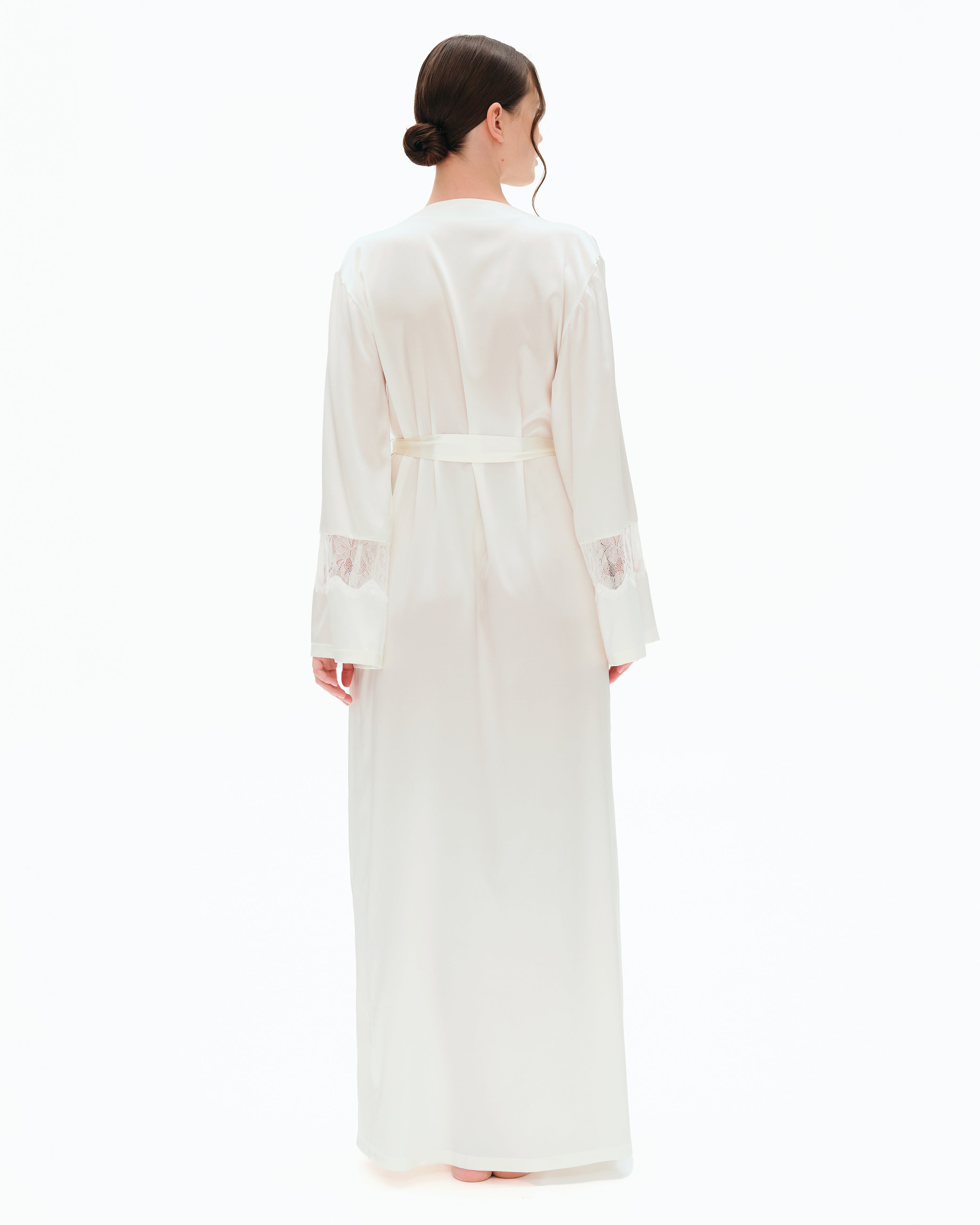 Silk Robe 04107SL ivory
