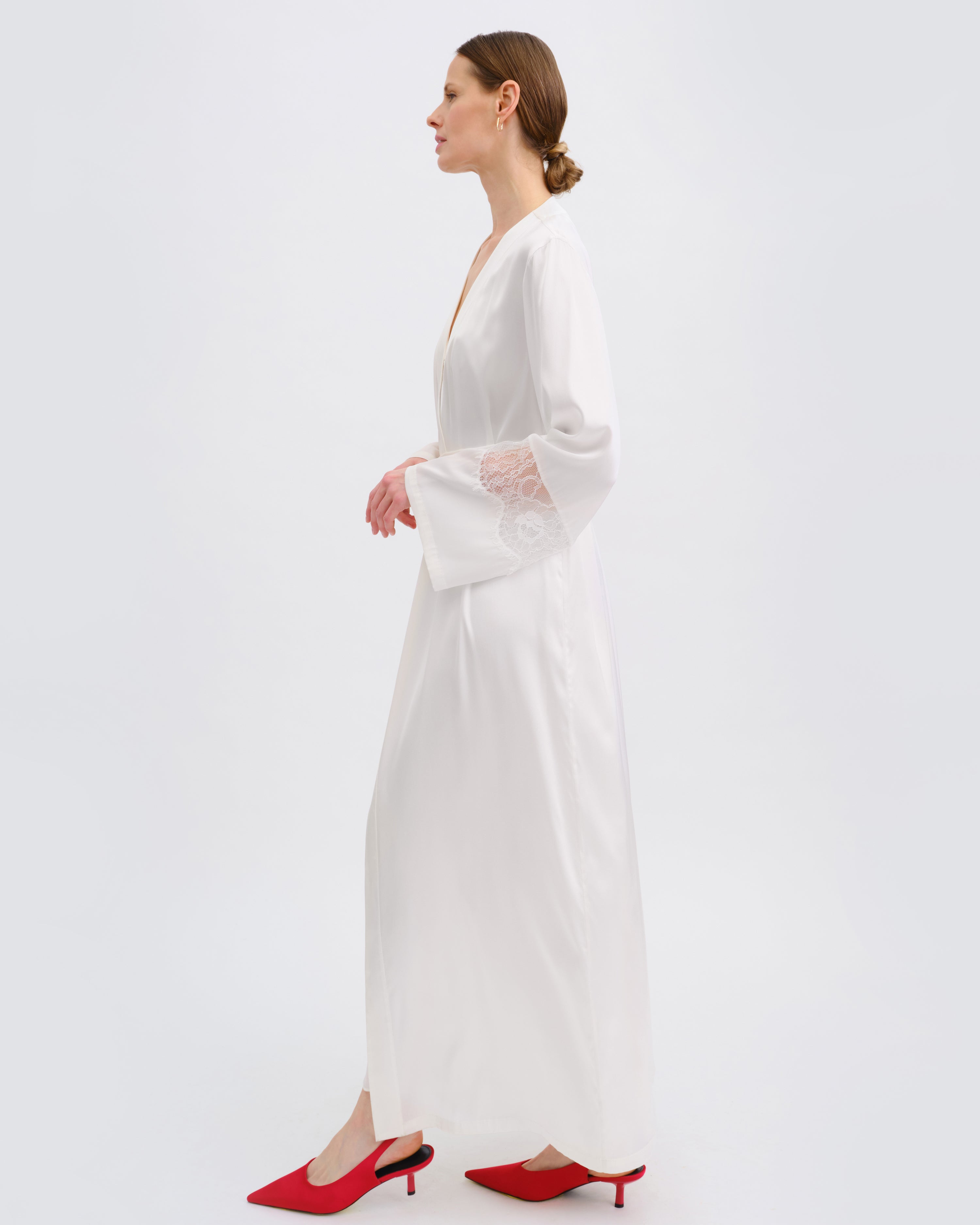 Silk Robe 04107SL ivory
