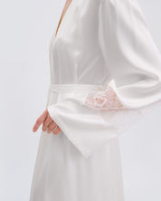 Silk Robe 04107SL ivory