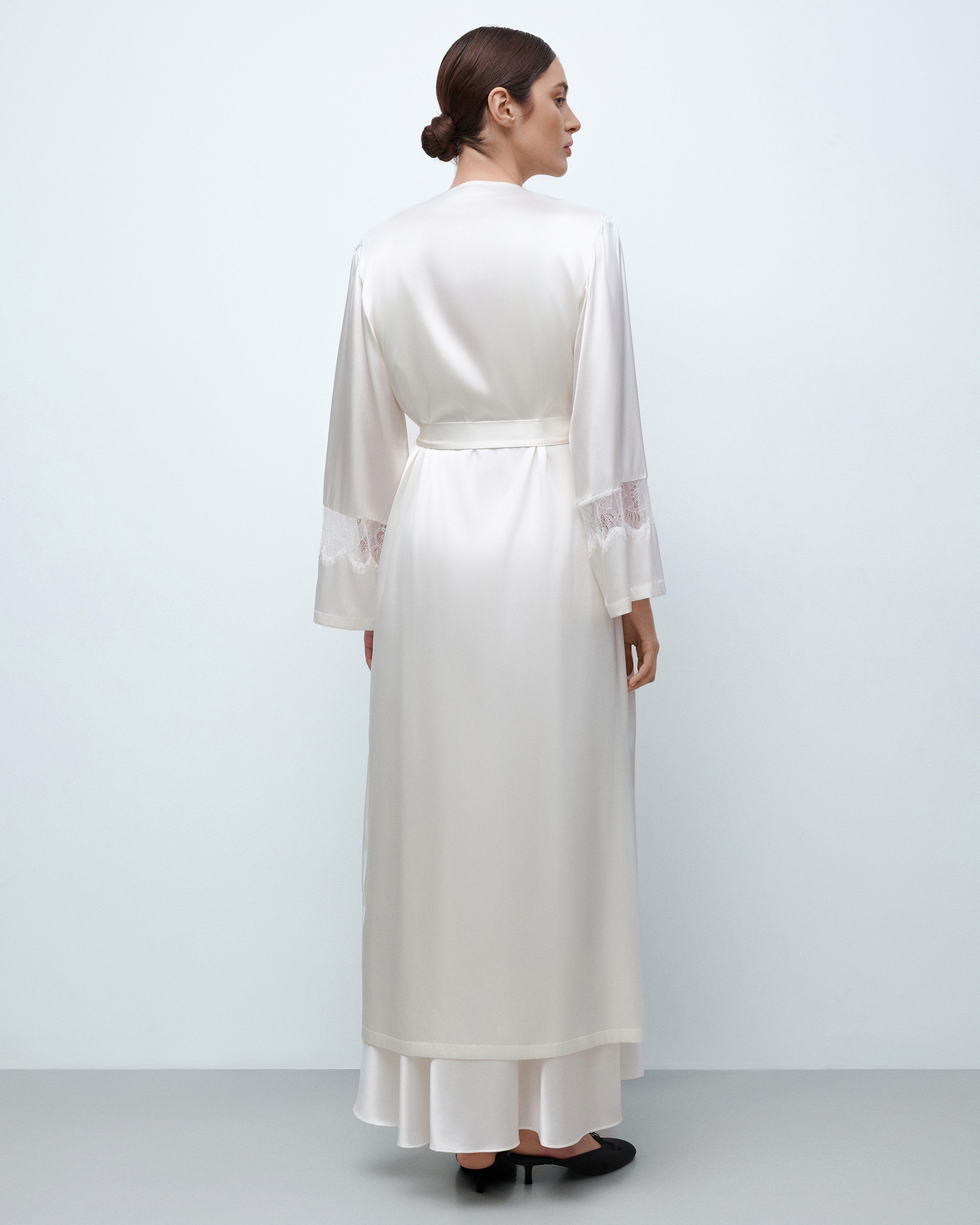 Silk Robe 04107SL ivory