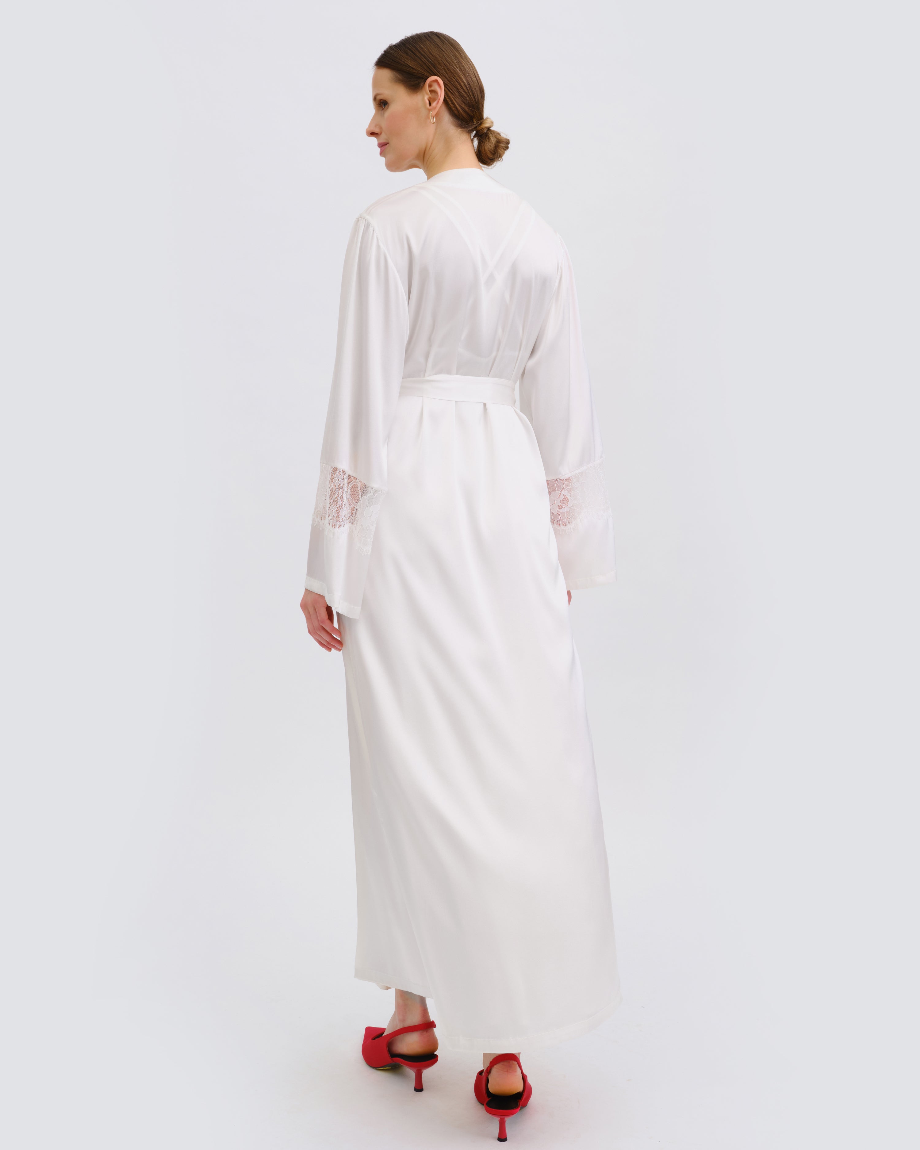 Silk Robe 04107SL ivory