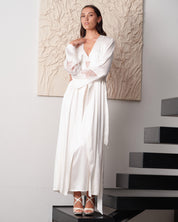 Silk Robe 04107SL ivory