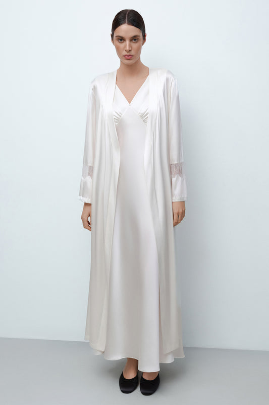 Women's silk robe 04107SL
