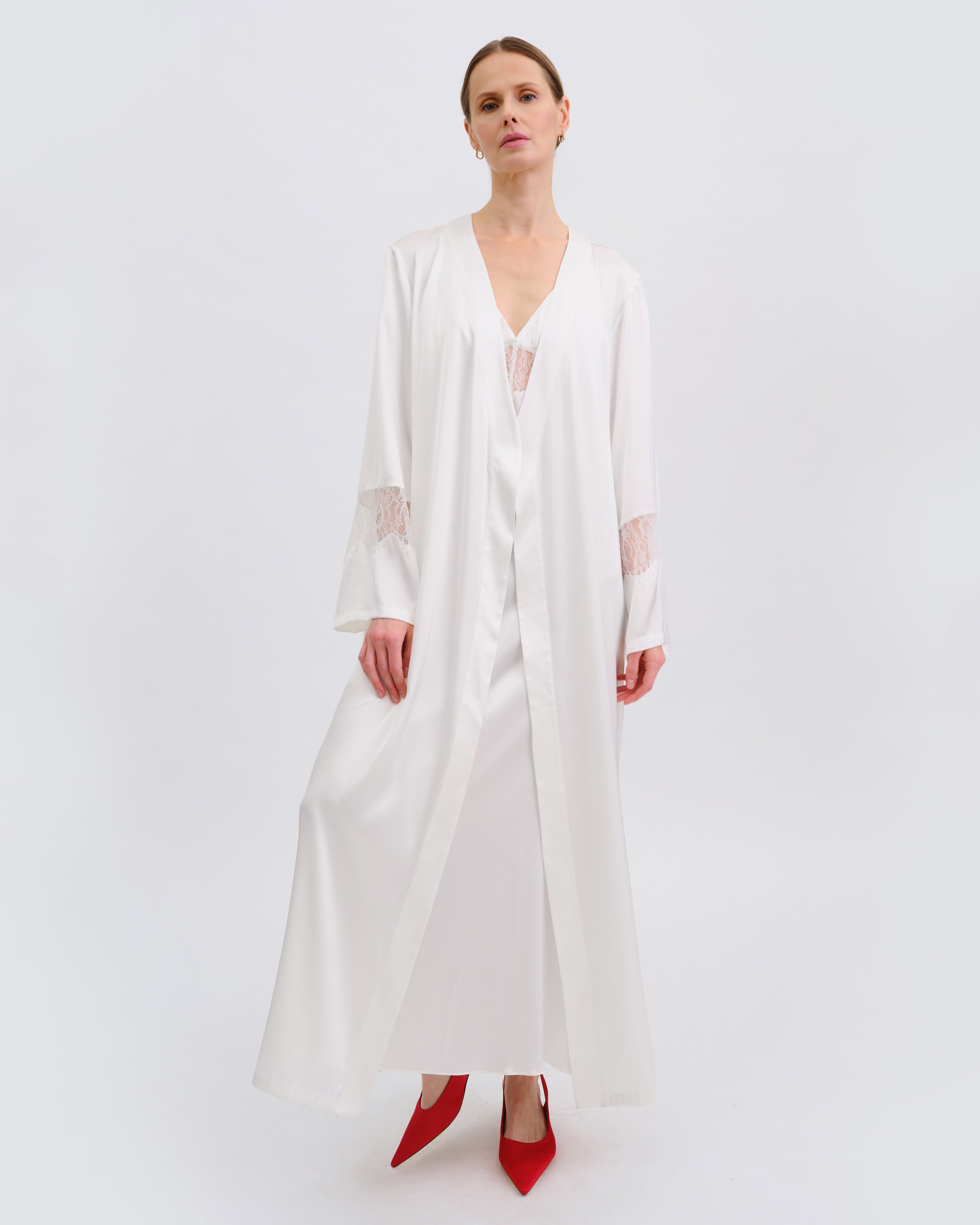 Silk Robe 04107SL ivory