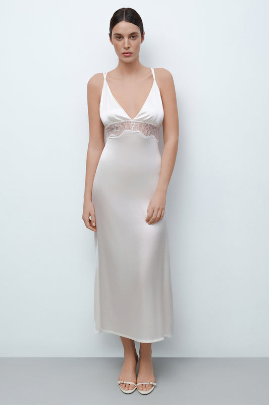 Women's silk nightgown 04108SL