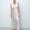 Silk long Nightgown 04109SL ivory