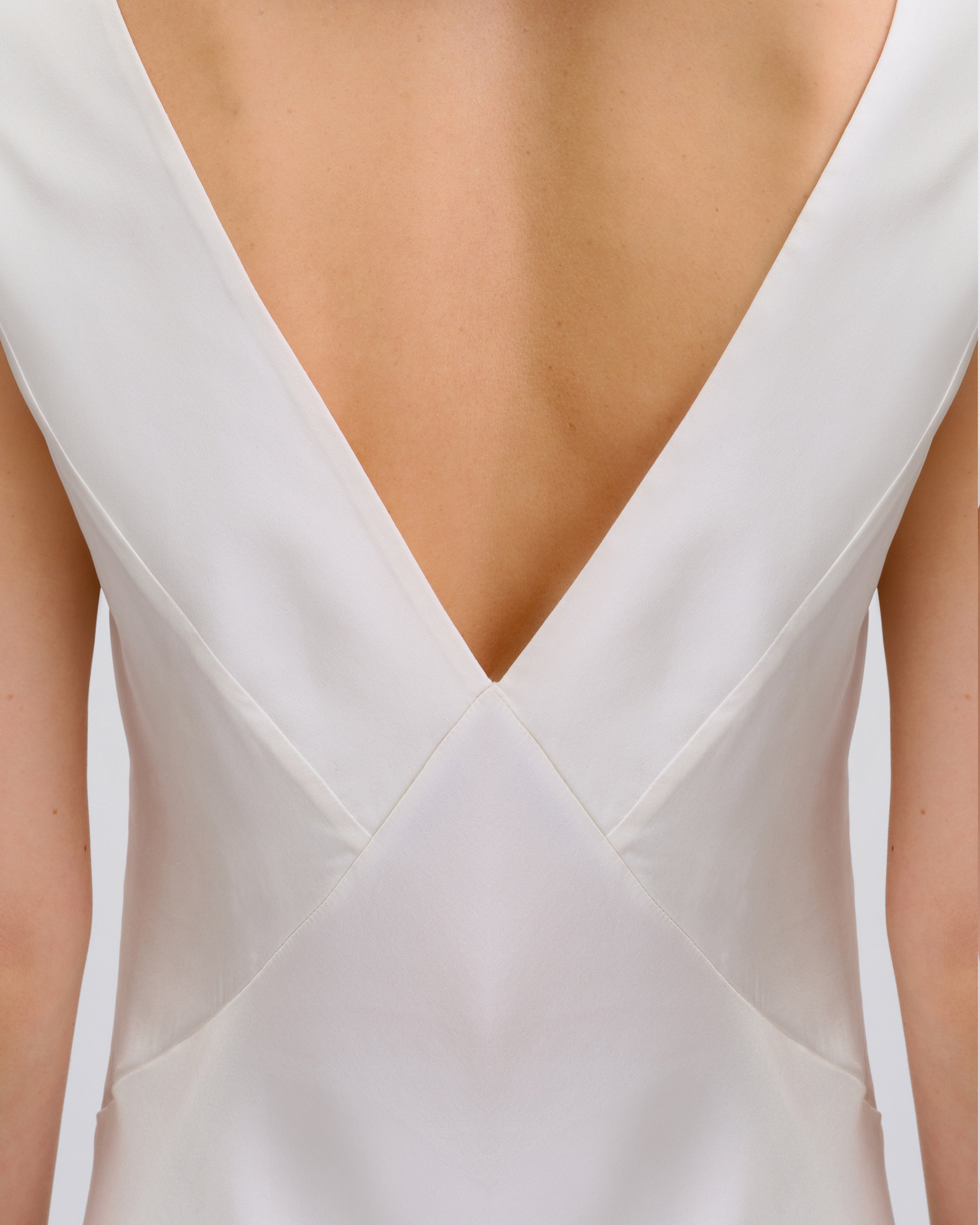 Silk long Nightgown 04109SL ivory