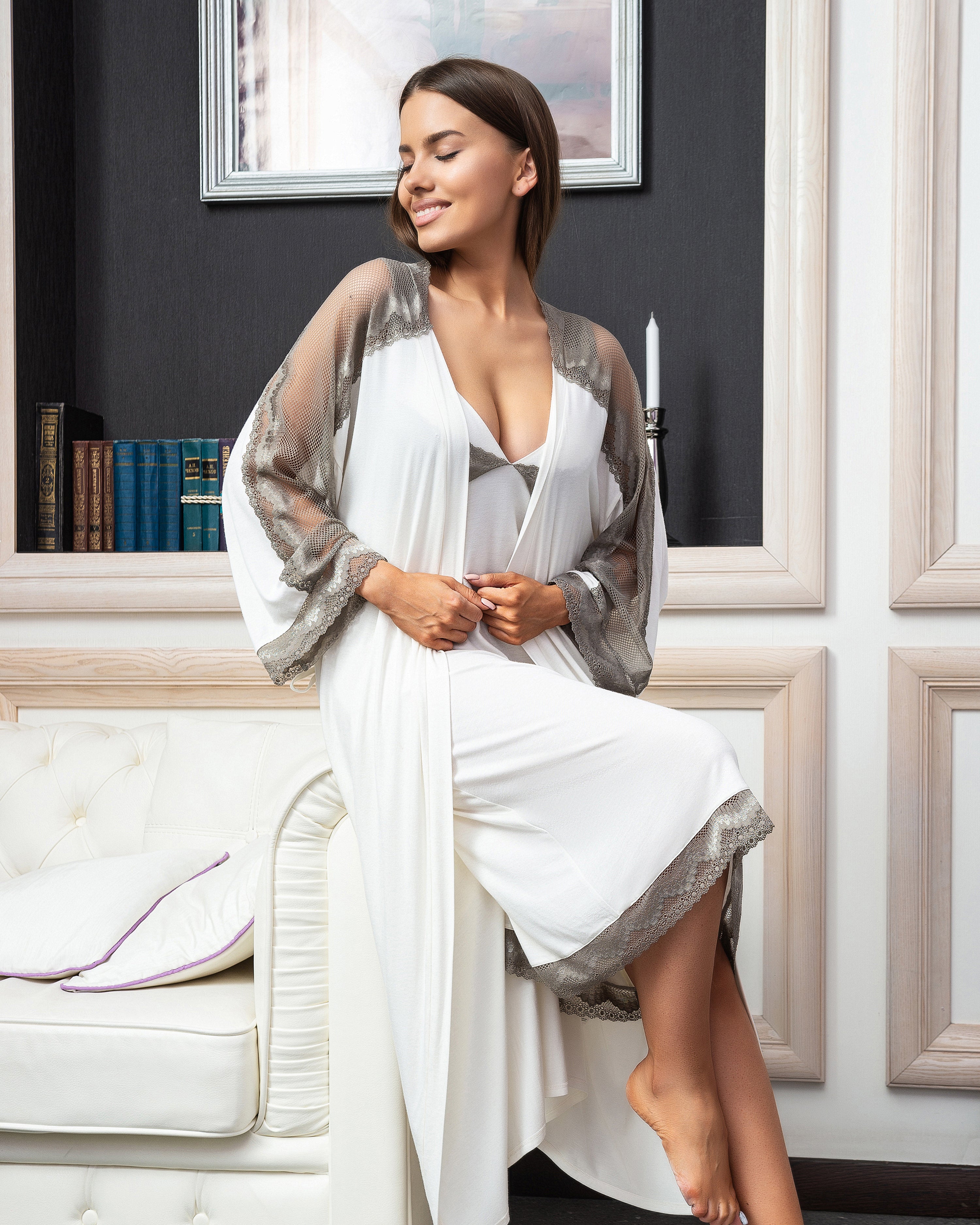 Bamboo Nightgown 10201C ecru