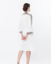 Bamboo 3/4 sleeve Robe 10202C ecru