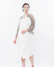 Bamboo 3/4 sleeve Robe 10202C ecru