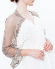 Bamboo 3/4 sleeve Robe 10202C ecru