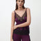 Bamboo cami shorts Set 03337 aubergine