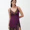 Bamboo Chemise spaghetti strap 03329 aubergine