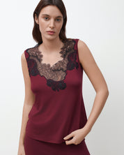 Bamboo tank top Pajama 03334 cherry lacquer