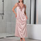 Satin Nightgown spaghetti strap S03418 rose gold