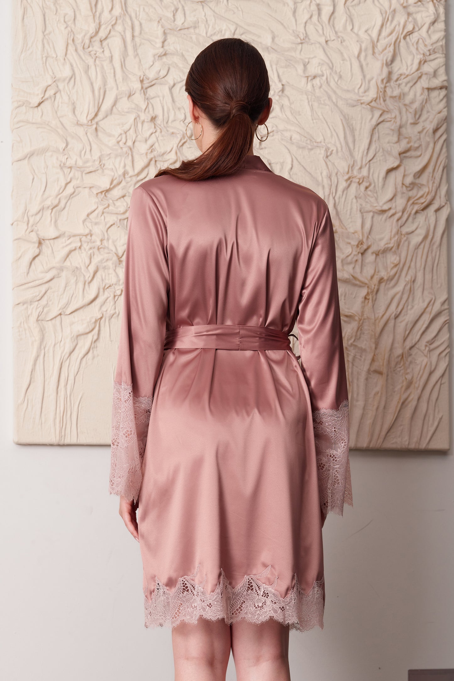 Women's satin robe S03417