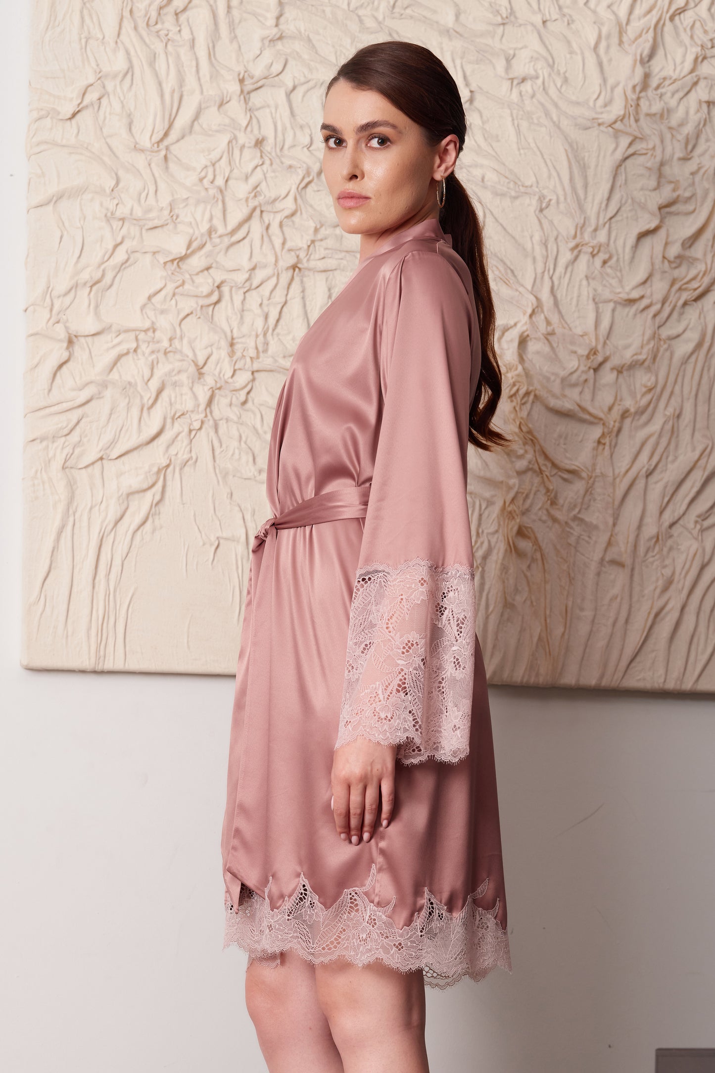 Women's satin robe S03417