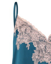 Satin cami shorts Set S03416 emerald