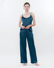 Satin camisole Pajama S03185 green