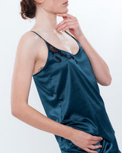Satin camisole Pajama S03185 green