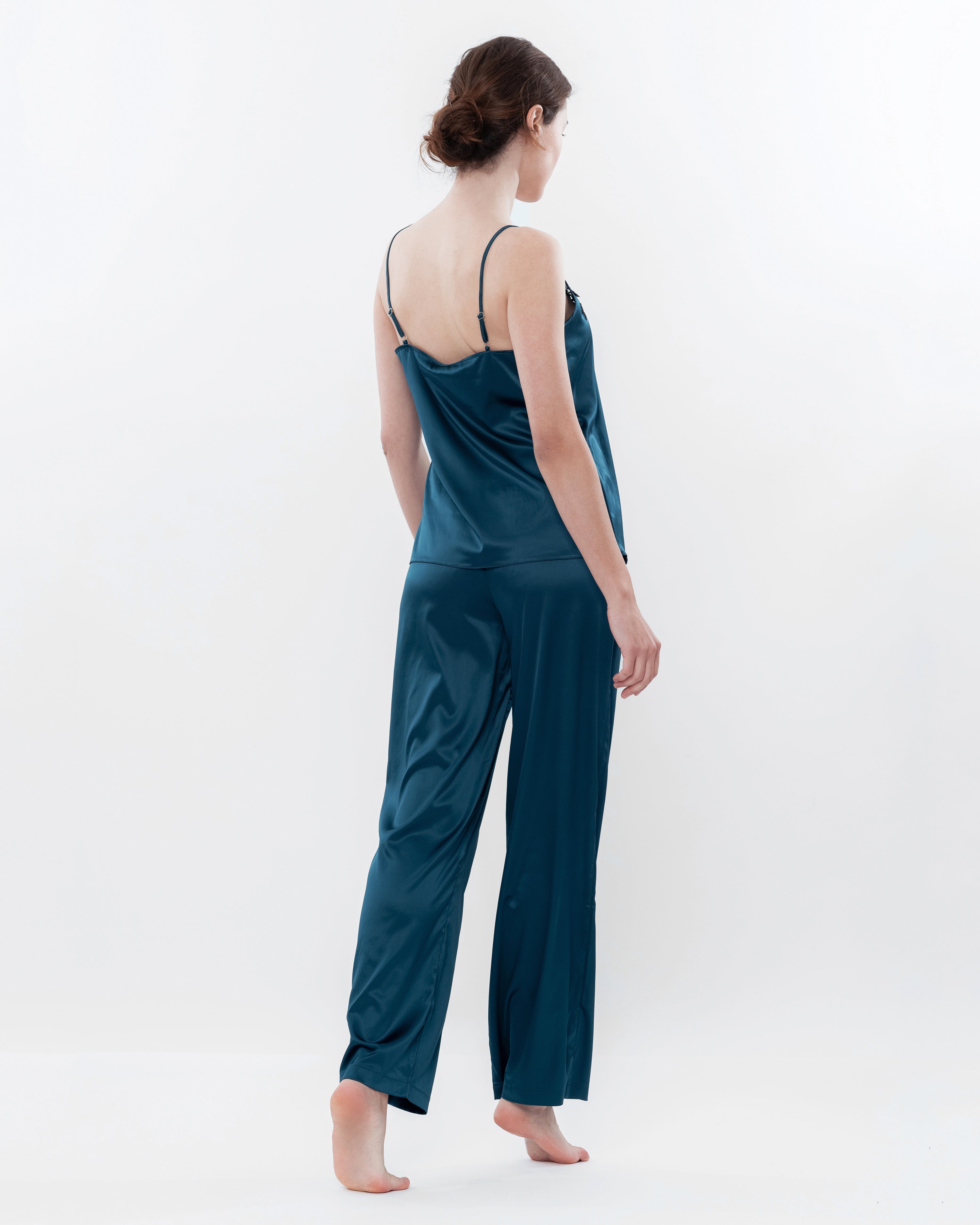 Satin camisole Pajama S03185 green