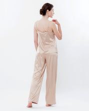 Satin camisole Pajama S03188 beige