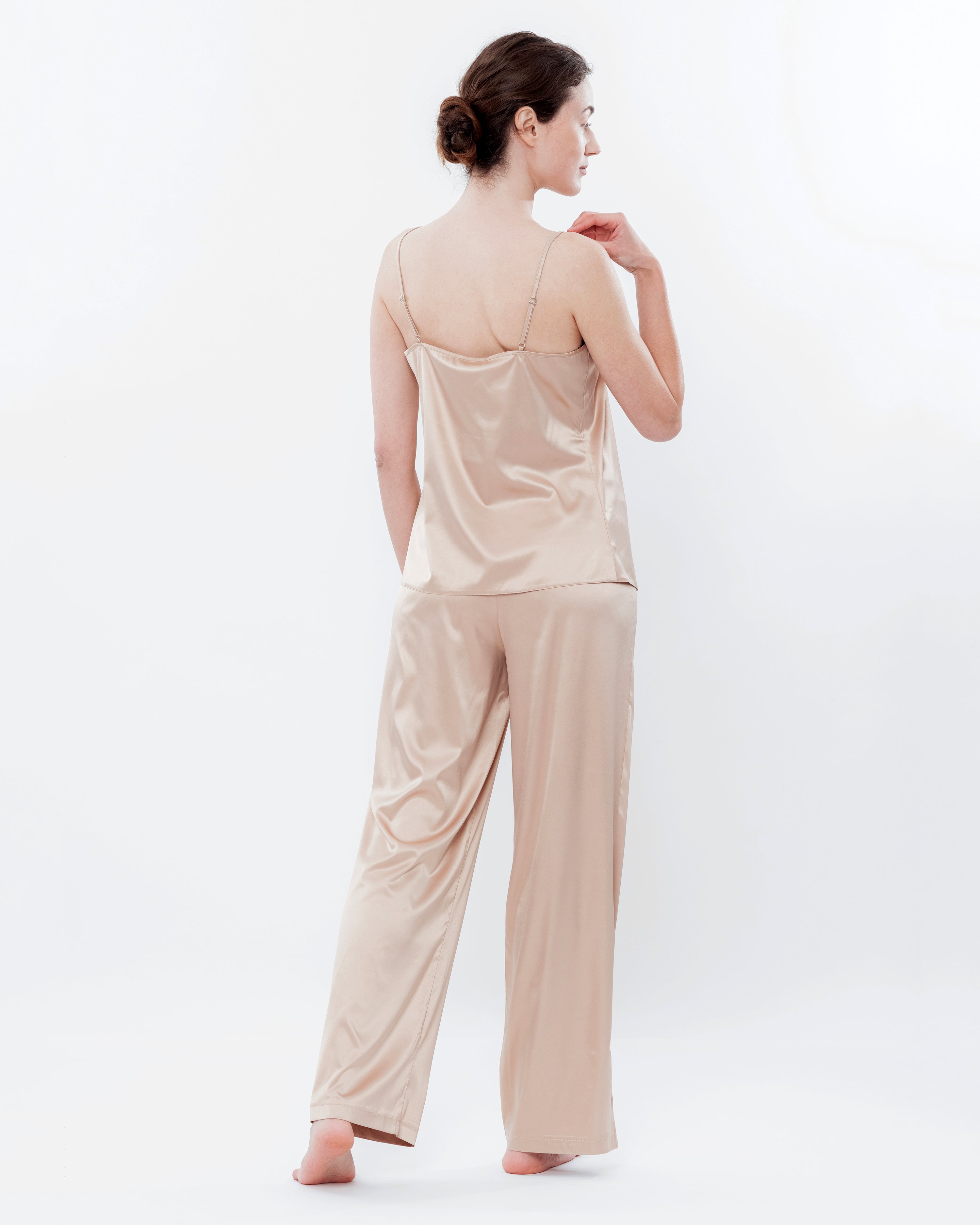 Satin camisole Pajama S03188 beige
