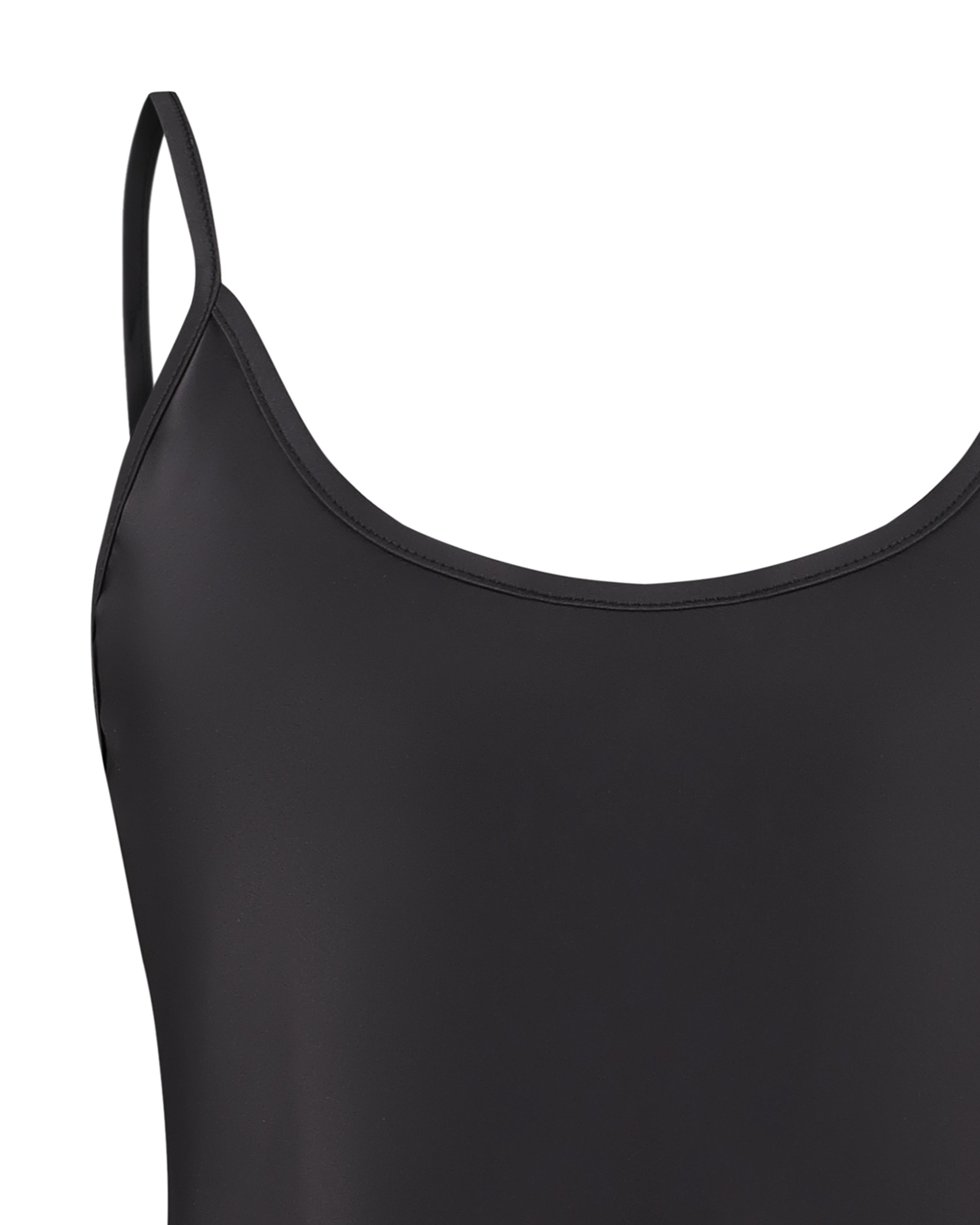 Satin Chemise spaghetti strap S03198 black
