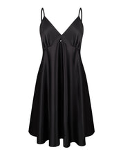 Satin chemise Babydoll S03199 black