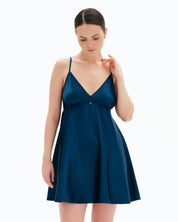 Satin chemise Babydoll S03199 emerald