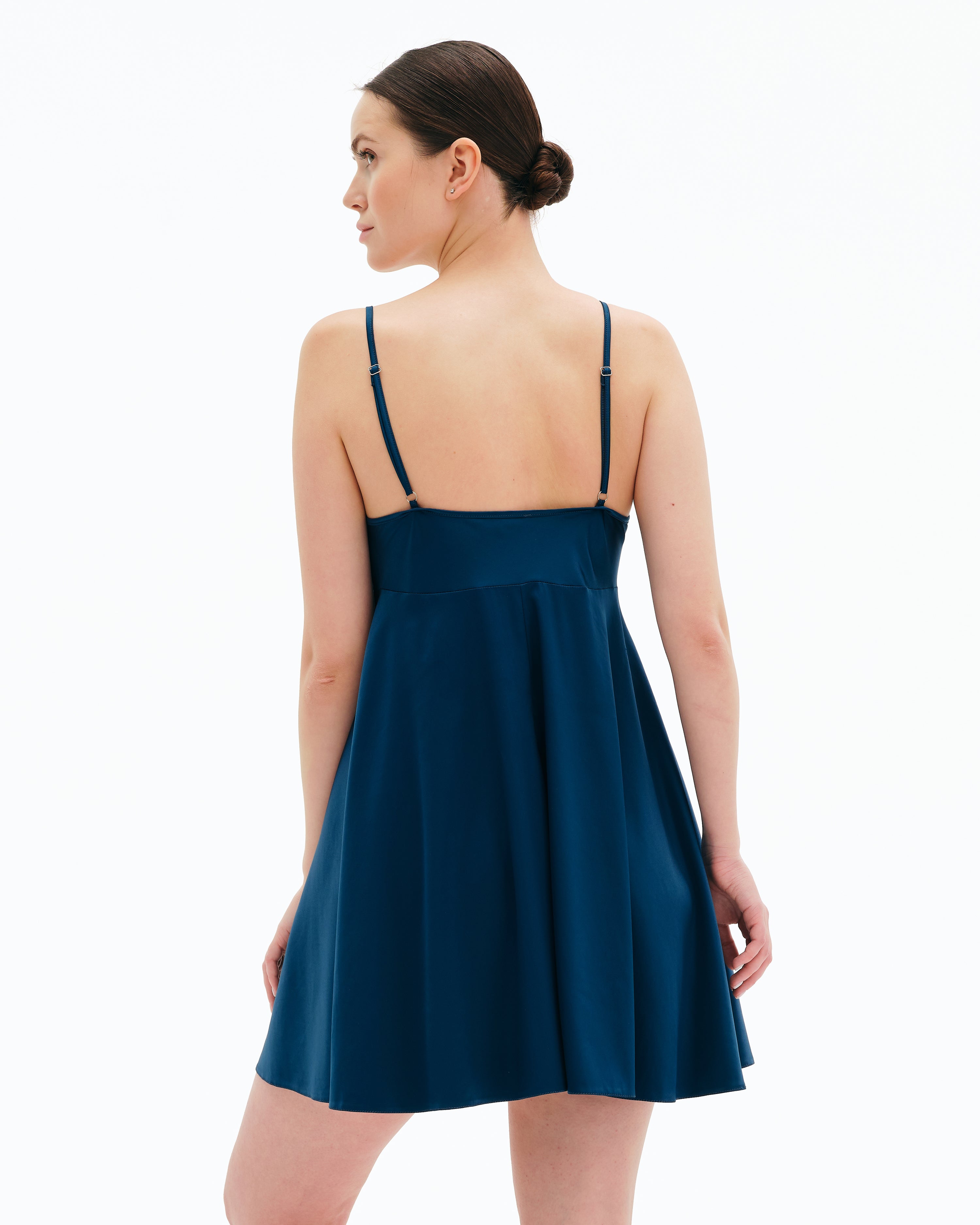 Satin chemise Babydoll S03199 emerald